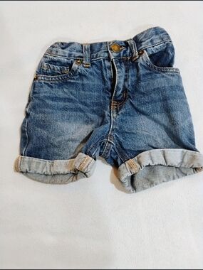Cherokee Girls Rolled Cuff Denim Shorts in Blue
